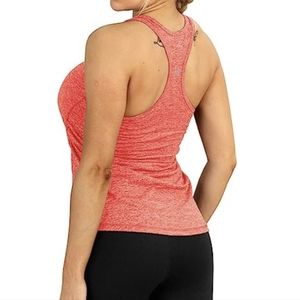 Icyzone Womans Orange‎ Racerback Workout Tank Top Size XS